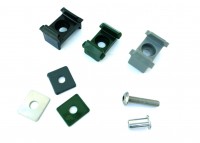 Auflageböcke mit Plättchen und Schraube für Formrohr Säule 60/40mm Auflageböcke mit Plättchen und Schraube für Formrohr Säule 60/40mm